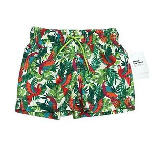 Old Navy Parrots Printed Swim Trunks Shorts Boys NEW Size 5 XS